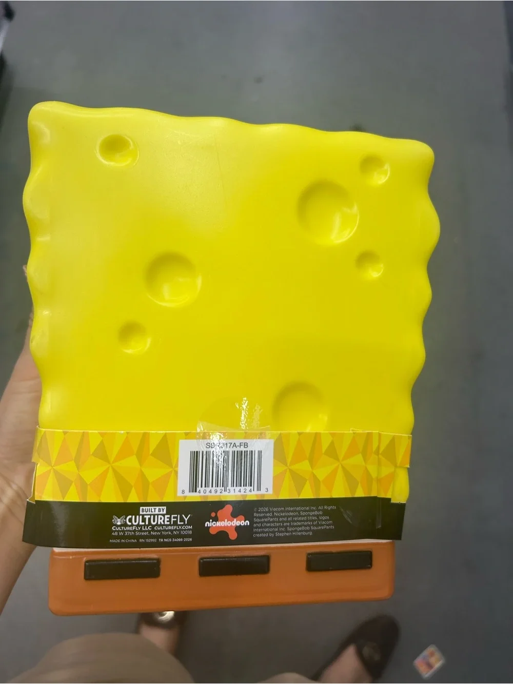 SpongeBob Squarepants Bright Yellow Popcorn Bucket